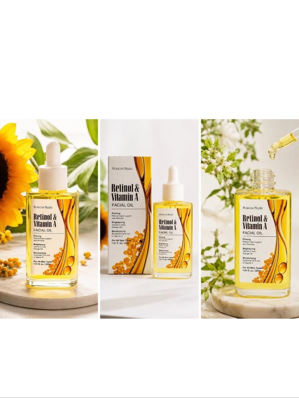 Morgan Miller Retinol & Vitamin A Facial Oil - Golden Yellow
